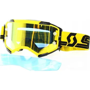 Motocyklové brýle SCOTT brýle FURY ŽLUTÁ/ČERNÁ zrcadlo + sklo