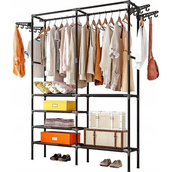 Věšák Stojanový věšák kovový NetPrice.pl černý