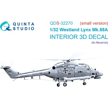 Plastikový model Quinta studio 1/32 Lynx Mk88a 3D-Print&col.Interior (REV) SMALL