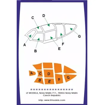 Plastikový model LF model 1/72 Canopy mask Ki-87