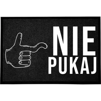 Rohožka VSTUPNÍ ROHOŽKA 40X60 ČERNÁ DO DOMU VTIPNÁ ZÁBAVNÁ NEKLEPAT