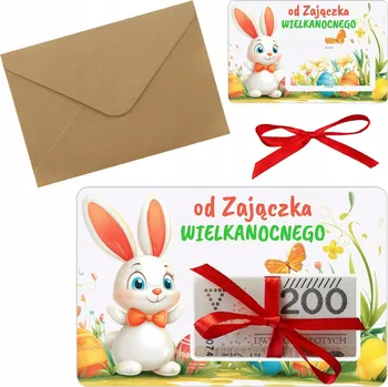 Velikonoce dárková karta dárkový Dárek na peníze od vzorů zajíčků