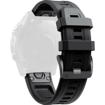 Silikonový řemínek Ricardo 26mm (pro Garmin Fenix 8/7X/6X (51mm), Tactix aj.), černý, QuickFit