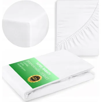 Prostěradlo PROSTĚRADLO 120x200 CM JERSEY S GUMOU BÍLÉ, 1. JAKOST, SUPER SILNÉ