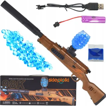 Dětská zbraň VELKÁ PUŠKA AUTOMAT GIWERA ELEKTRICKÁ BROKOVNICE KULIČKY GEL-VODNÍ ORBEEZ