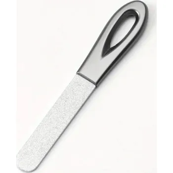 Pilník na nehty z nerezové oceli 9 cm Diamantové zrno Oboustranný kovový pilník s pouzdrem Profesionální manikúra pedikúra černá