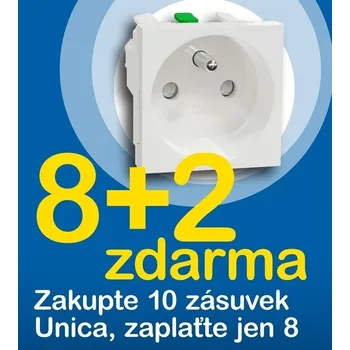 Elektrická zásuvka SCHN UNICA N ZÁSUVKA 250V/16A 2P+E CLONKY BEZŠROUB. BÍLÁ NU305918E (AKCE 8+2)