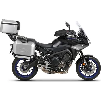 Zavazadlo na motocykl Kompletní sada hliníkových kufrů SHAD TERRA, 48L topcase 47L/47L boční kufry, včetně montážní sady a plotny SHAD YAMAHA MT-09 Tracer / Tracer 900 pro YAMAHA MT-09 Tracer / Tracer 900