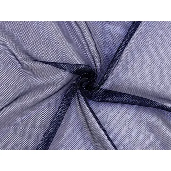 Síťka elastická / síťovaný úplet s leskem, střední, 5 modrá tmavá