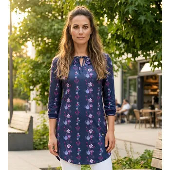 Dámské tričko Dámské triko KIXMI TRISHA TMAVĚ MODRÁ S