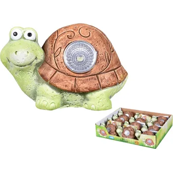 Zahradní dekorace Želva solární cementová 10x6x7cm MOM 12ks