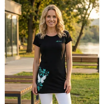 Dámské tričko Dámské prodloužené triko ALTISPORT CARRYOVER ALW137AL384 ČERNOMODRÁ S