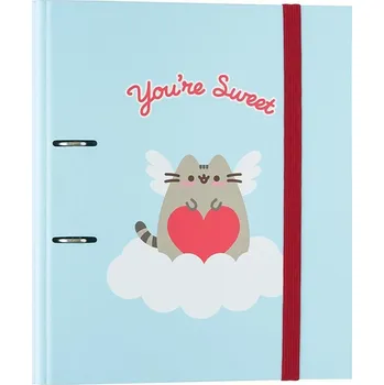 Pořadač s gumou Pusheen Purrfect Love A4 modrý