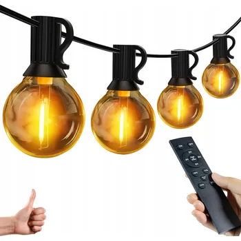 Venkovní osvětlení SVĚTELNÝ ZAHRADNÍ ŘETĚZ 30m 50 LED Zahradní Světla IP44 Venkovní Napájení