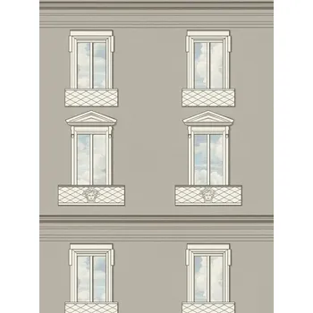 Tapeta A.S. Création | Vliesová tapeta na zeď Versace 6 79132-1 | 0,53 x 10,05 m | šedá, bílá,tyrkysová + Šedá, bílátyrkysová vliesová tapeta na stěnu 791321 v rozměru 0,53 x 10,05 m