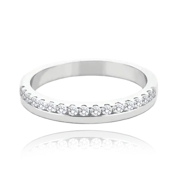 Prsten MINET Stříbrný snubní prsten s bílými zirkony vel. 52