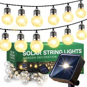 Venkovní osvětlení SOLÁRNÍ ZAHRADNÍ GIRLANDA 30 LED 11m SOLÁRNÍ SVĚTLA Zahrada Balkon Altán