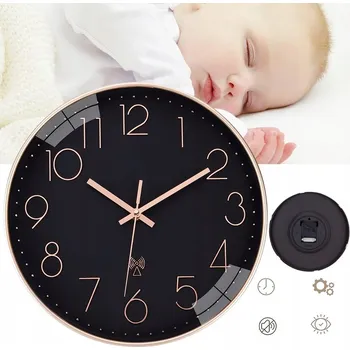 Hodiny HODINY NÁSTĚNNÉ KULATÝ NA ZEĎ 30 CM MODERNÍ TICHÉ Rádio do obýváku Loft