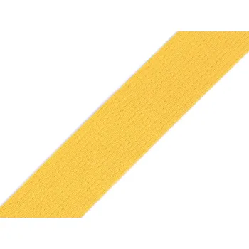 Bavlněný popruh šíře 30 mm, střední, 4202 žlutá žloutková