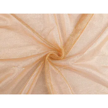 Síťka elastická / síťovaný úplet s leskem, střední, 2 zlatá sv.