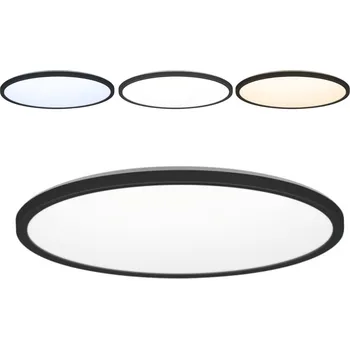 LED hermetický Stropní Svítidlo kulatý černý 30cm 24W 2400lm NIVERA IP65 CCT KOBI