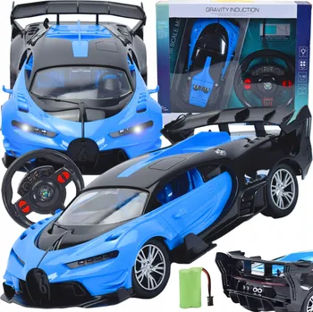 autíčko SPORTOVNÍ AUTO ZVUK SVĚTLA AKU MODEL OVLÁDANÉ S OVLADAČEM RC