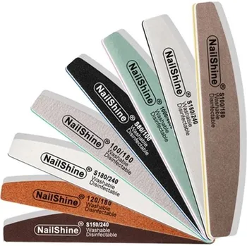 8 ks pilníky na nehty 17,8 x 2,8 cm Akrylové pilníky Různé hrubosti Profesionální manikúra pedikúra Salon i domácí použití