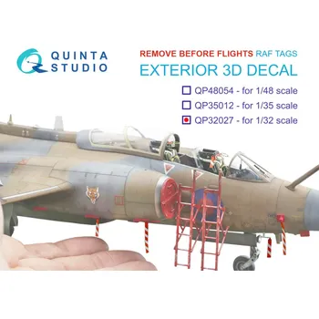 Plastikový model Quinta studio 1/32 'Remove Before Flight' RAF tags, 29 Pcs
