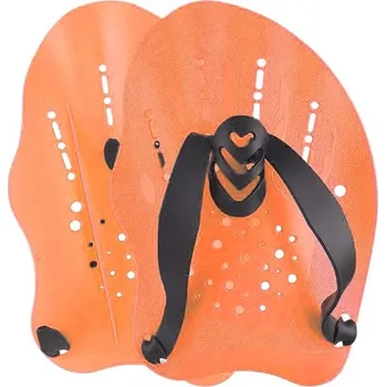 Plavecké brýle Plavecká tréninková pádla na ruce 19 x 13,3 cm Ruční ploutve s nastavitelnými popruhy Posilovací plavecké pádla pro zlepšení techniky plavání oranžová