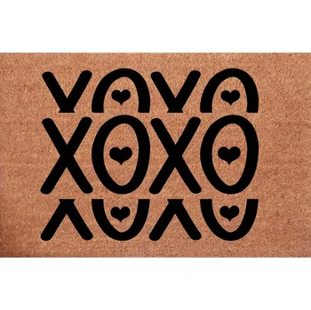 Rohožka Kokosová rohožka ke dveřím Valentýnská XO XO XO
