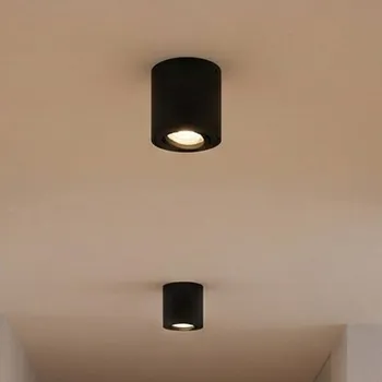 Bodové svítidlo OSRAM stropní bodové světlo ROUND, černý, Ø 8 cm, kov, GU10 černá 1 x 7 W LED