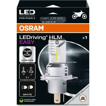 Autožárovka OSRAM LEDriving HLM EASY H4/H19 12V 16.5W/16.5W P43t/PU43t-3 6500K White 1ks 64193DWESY-1HB