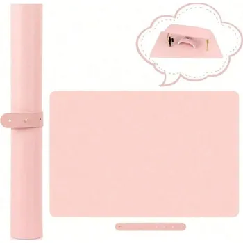 Přenosná skládací podložka na nehty 60 x 30 cm Měkká mikrovláknová opěrka na ruce Voděodolná, odolná vůči nečistotám a poškrábání pro manikúru, salon i domácí použití růžová