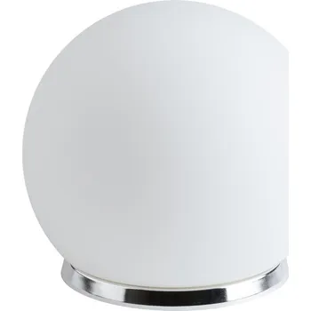 Lampička OSMONT BIANCA 1 stolní skleněná lampa chrom / bílá IP40 25W E27 (původní kód OS 50532) - OSMONT OS BIA50532