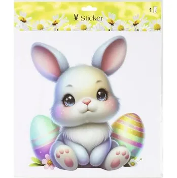 Velikonoční dekorace Velikonoční folie na okno zajíček 30 x 30 cm