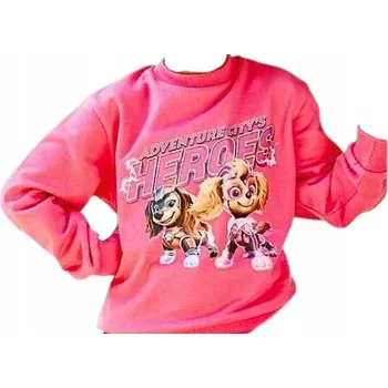 Dívčí mikina Tlapková patrola dětská mikina bavlna růžová, velikost 104