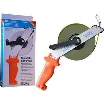 metr Svinovací metr Richter nerezová ocel 474SR 30 m s měřicí ruletou