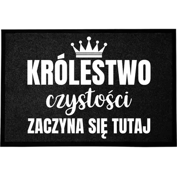 VSTUPNÍ ROHOŽKA 40X60CM ČERNÁ DO DOMU S VTIPEM KRÁLOVSTVÍ ČISTOTY