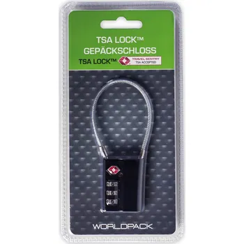 Příslušenství k zavazadlu WORLDPACK TSA zámek na kufr a zavazadla - černý