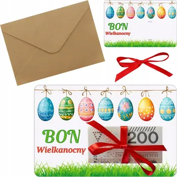 Přání s obálkou na peníze jako dárek k Velikonoce, poukaz pro děti