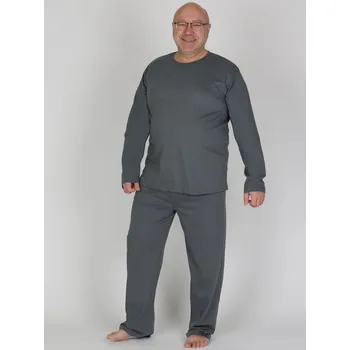 Pánské pyžamo EVONA a.s. Pánské dlouhé pyžamo P BIGSTER 505 - P BIGSTER 505 4XL