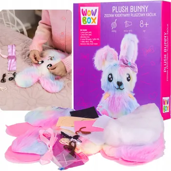 kreativní sada WOW Box Kreativní sada PLUSHOVÝ KRÁLÍK k vyšívání DIY, k šití 8+