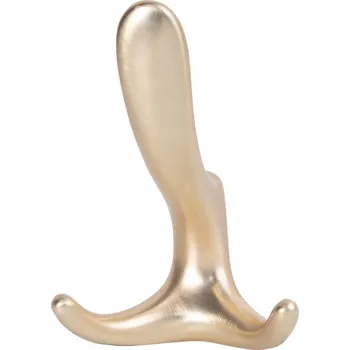 Věšák NÁBYTEK VĚŠÁK na oblečení na zeď nástěnný ROMA kartáčované zlato