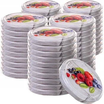 Sklenice ŠROUBOVACÍ VÍČKO NA SKLENICE SKLENICE NA SKLENICE FI82 50 Ks 6 HÁČKŮ