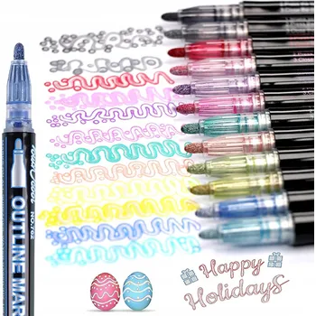 FIXY FIXY MAGICKÉ METALICKÉ POPISOVAČE DVOJITÁ KONTUROVÁ LINKA 12 Ks