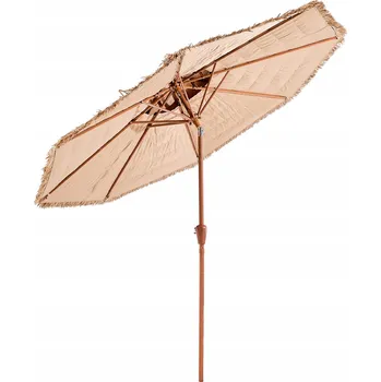 Slunečník Havajský plážový slunečník 2,7 m PP, odolný proti slunci, slámový vzhled