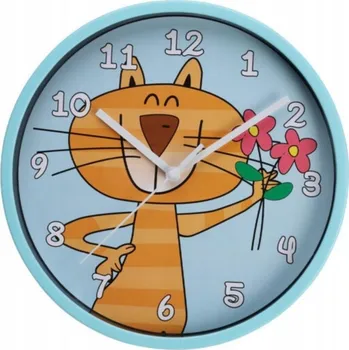 Hodiny HODINY NA ZEĎ DĚTSKÉ 22,5 CM KOČKA