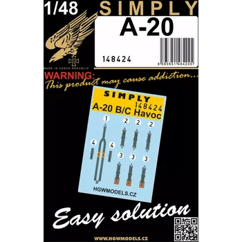 Plastikový model HGW 1/48 Seatbelts A-20 B/C Havoc (SIMPLY)