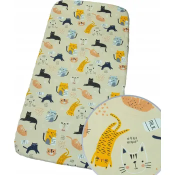 Prostěradlo PROSTĚRADLO 180x80 cm S GUMOU DO POSTÝLKY BAVLNA Kerstin