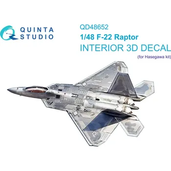 Plastikový model Quinta studio 1/48 F-22 Raptor 3D-Print&col.Interior (HAS)